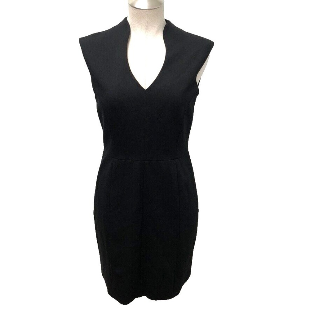 4.Collective Sheath Dress Womens 6 Black Sleeveless Cocktail Business Career LBD